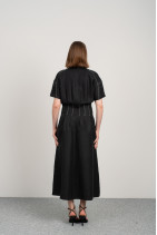Linen dress with zipper and pockets-8039