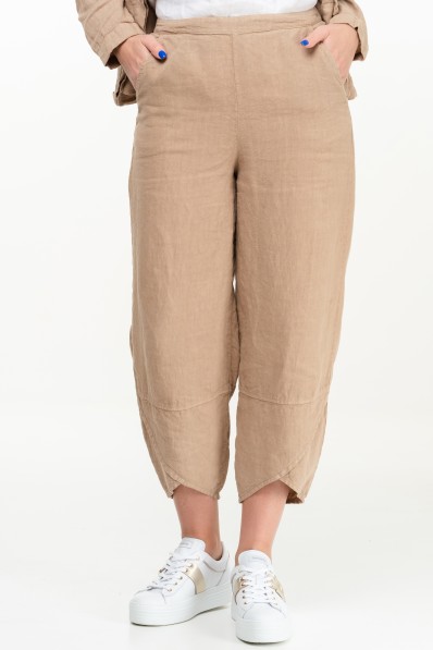 Linen Trousers / Pants with Elastic Waist. Boho style - 454/bbez