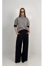 Cathryne loose fit jumper made from high quality Italian yarn - 100% wool /silver