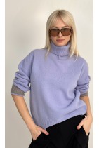 Cathryne loose fit jumper made from high quality Italian yarn - 100% wool /sky