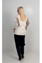 Rosaria loose fit jumper made from high quality Italian yarn - 100% wool /white