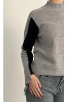 Rosaria loose fit jumper made from high quality Italian yarn - 100% wool /grey